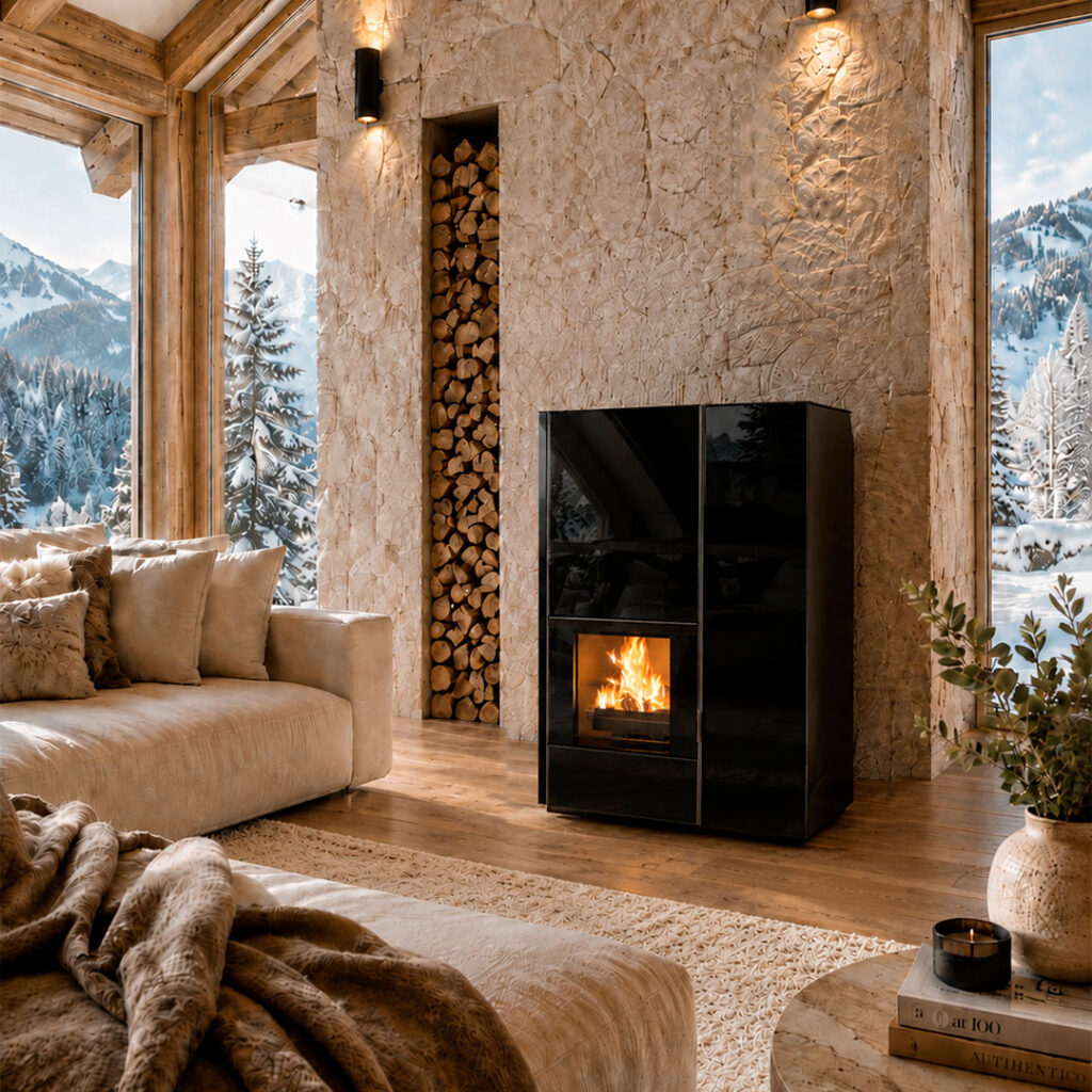 termostufa combinata legna pellet
